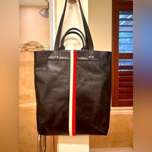Clare V Micheline, Black with Racing Stripe